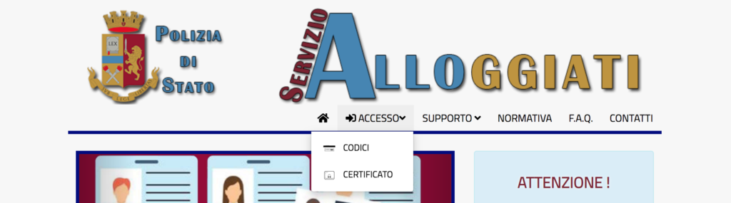 Servizio alloggiati